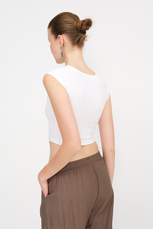 Kısa Kollu Basic T-shirt A4003-DK4 - 5