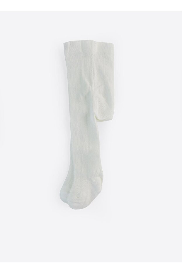 Organik Basıc Çocuk Külotlu Çorap-ekru - 1