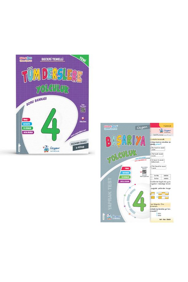 Üçgen 4. Sınıf Tüm Dersler+ Başarıya Yolculuk ( Yaprak Test) 2 Kitap - 1