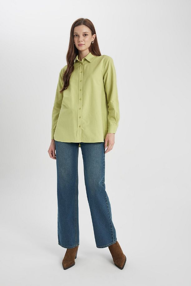 Relax Fit Poplin Uzun Kollu Gömlek Tunik B8314AX24SP - 2