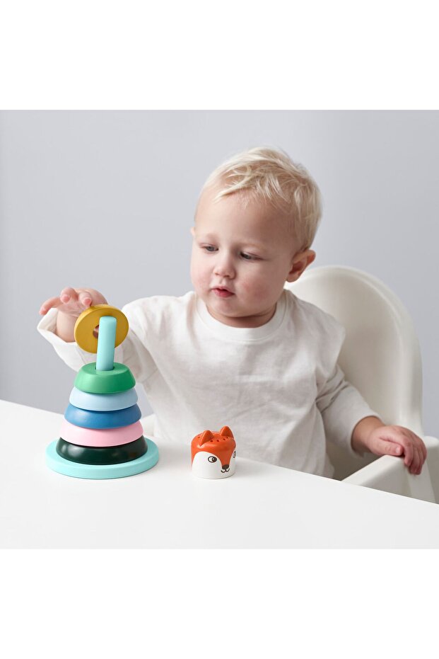 UPPSTÅ Stacking rings, multicolour - 3