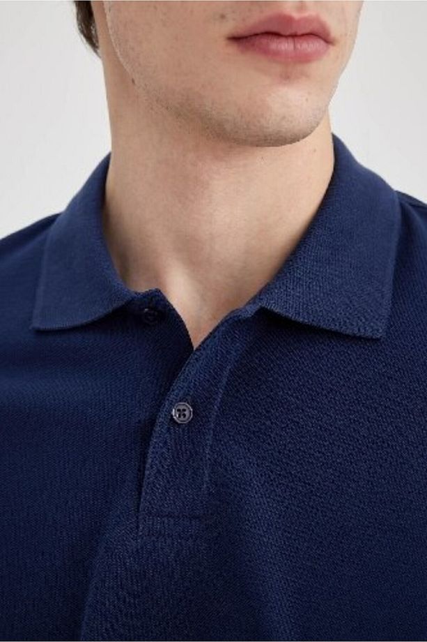 Regular Fit Polo Yaka Kısa Kollu Basic Düz Pike Kumaş Tişört C1293ax24sp - 8
