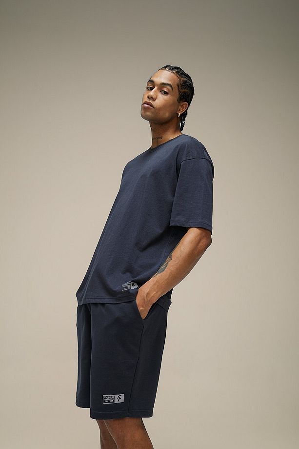 Fit Slim Fit Dar Kesim Kısa Paça Sweatshirt Kumaşı Şort A1625ax24sm - 3