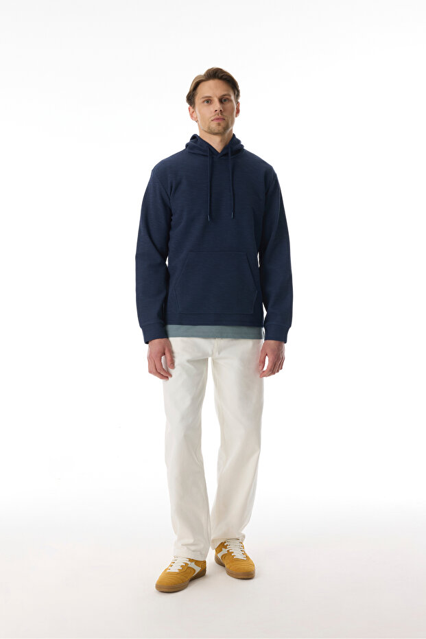 LOOSE FIT KAPÜŞONLU ÖRME SWEATSHIRT - 3