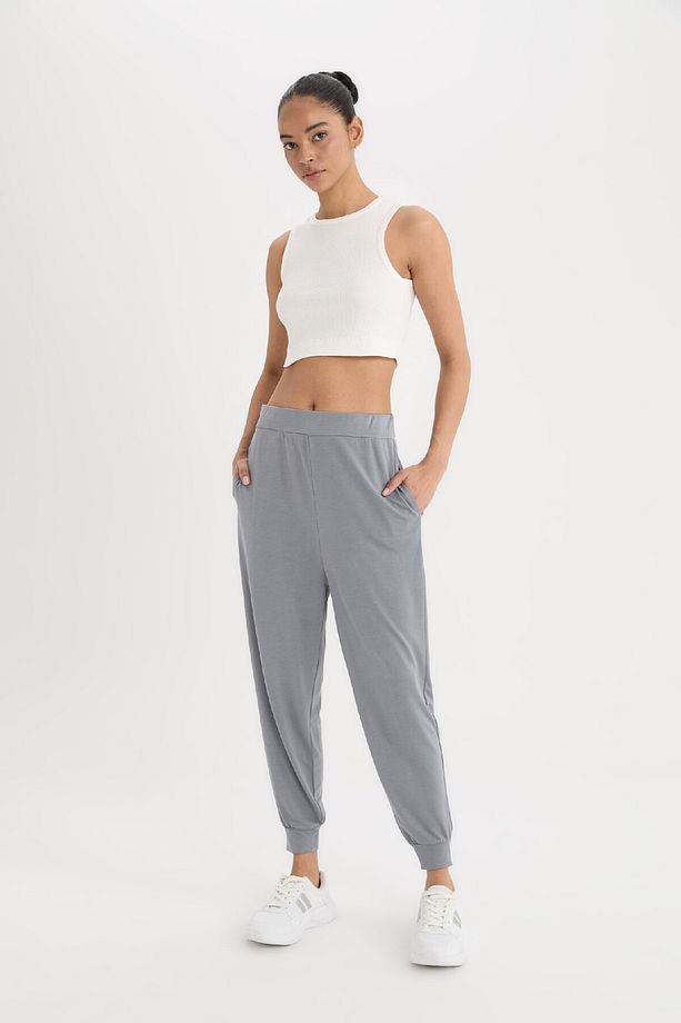 Fit Oversize Geniş Kalıp Sporcu Pantolon Jogger Paça Standart Boy Modal Kumaş C0492ax24sm - 4