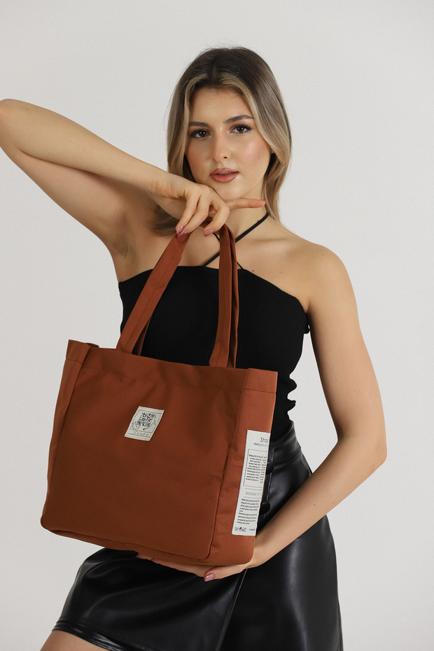 Tile Shk52 The Tote Bag Canvas Fabric Daily Women's Shoulder Bag L:30 E:30 W:10
