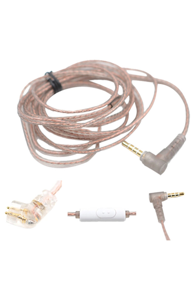 كابل سماعة أذن نحاسي شفاف Ofc C-pin (مع ميكروفون)