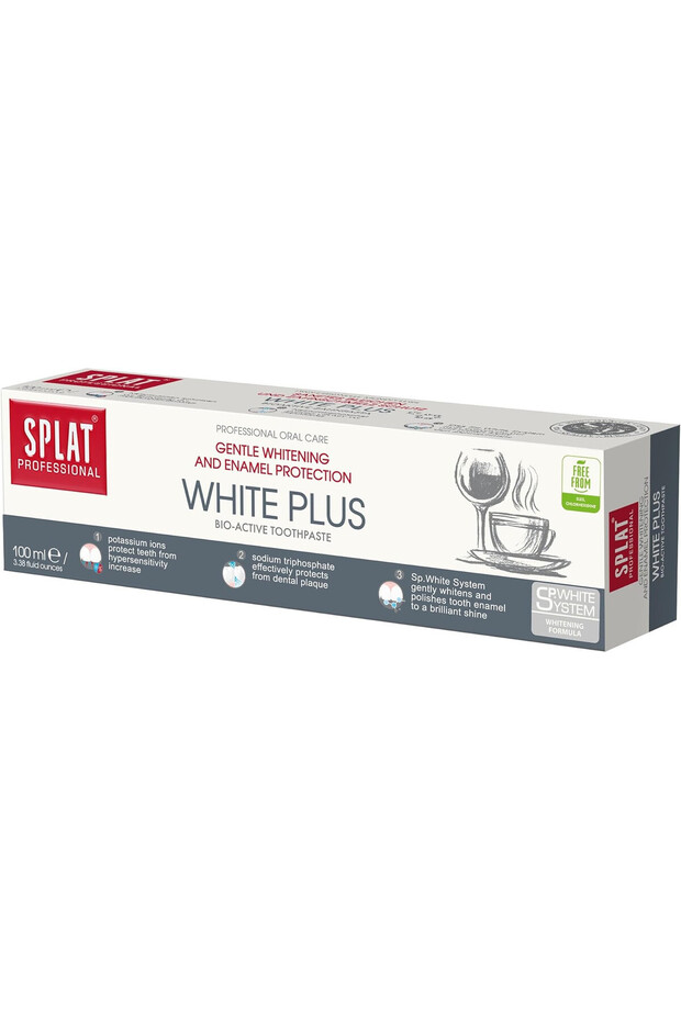 Professional White Plus Whitening Natural toothpaste with Enamel care, 100ml - 4