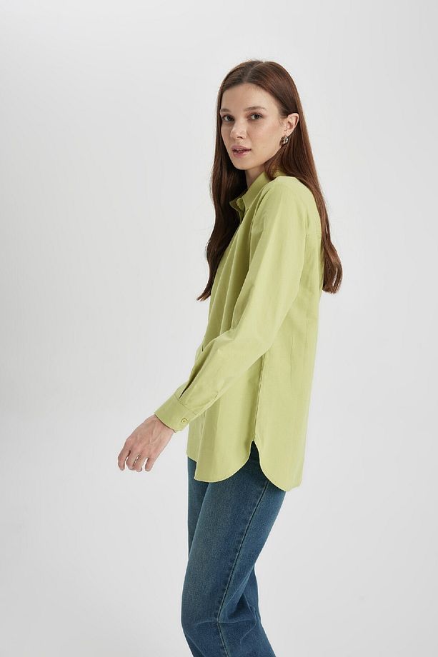 Relax Fit Poplin Uzun Kollu Gömlek Tunik B8314AX24SP - 4