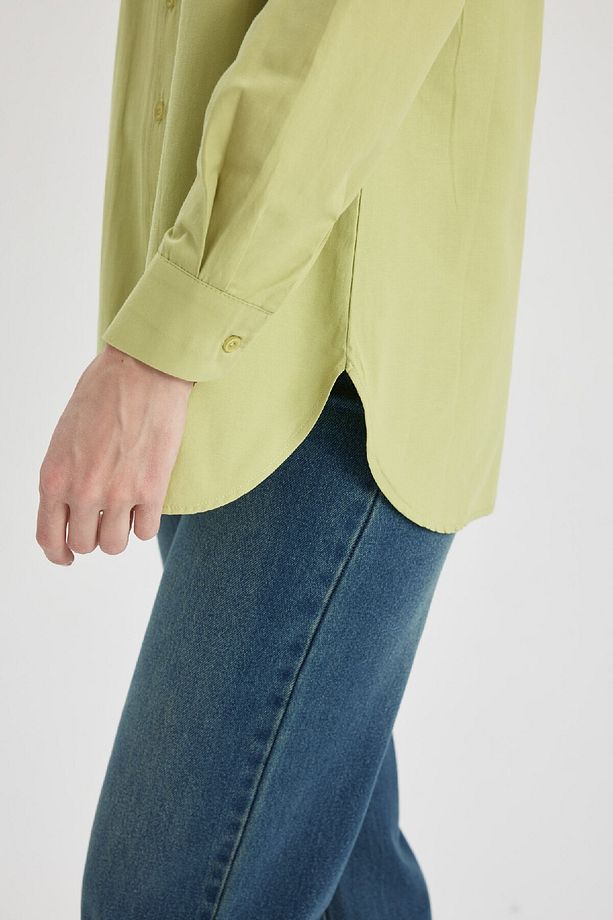 Relax Fit Poplin Uzun Kollu Gömlek Tunik B8314AX24SP - 6