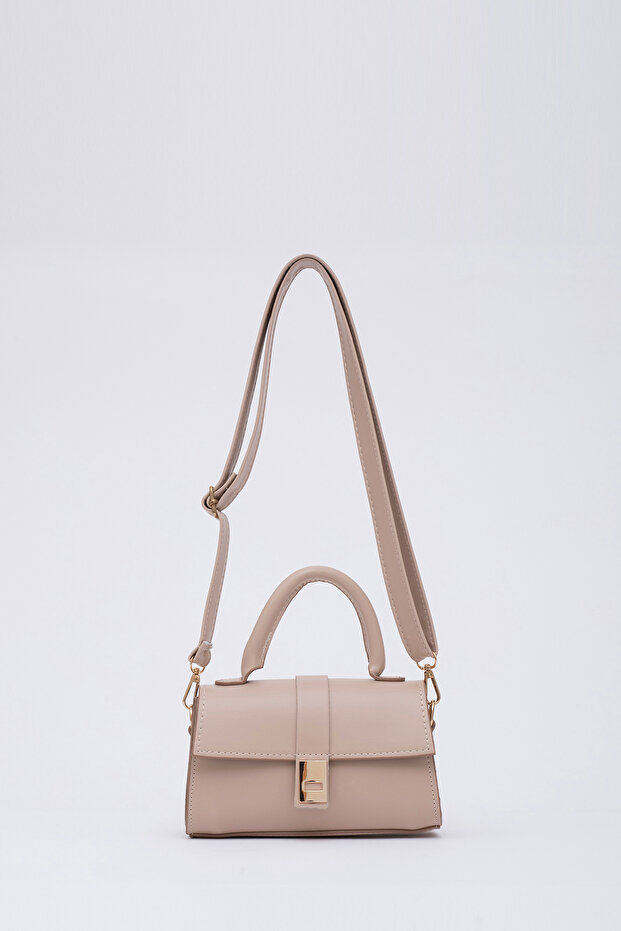 Mink Shk109 Women's Hand, Arm and Shoulder Bag with Adjustable Strap with Artificial Leather Snap Fasteners