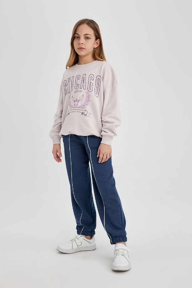 Kız Çocuk Loose Fit Beli Bağcıklı Lastikli Paça Cepli Jogger Eşofman Altı C0309a824sp - 6