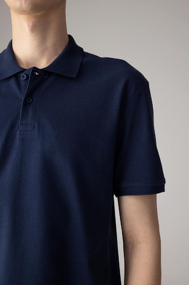 Regular Fit Polo Yaka Kısa Kollu Basic Düz Pike Kumaş Tişört C1293ax24sp - 4