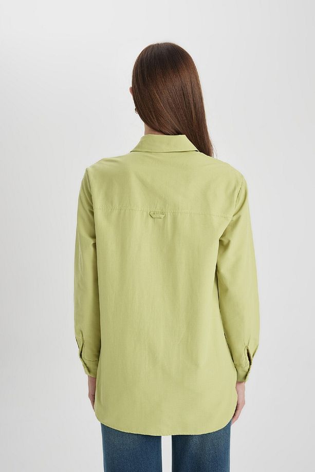 Relax Fit Poplin Uzun Kollu Gömlek Tunik B8314AX24SP - 7