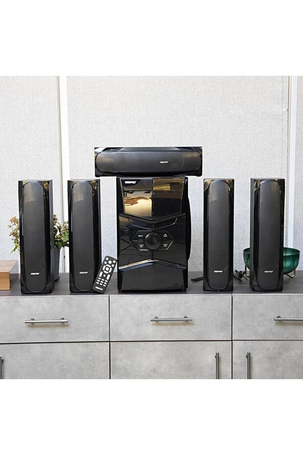 5.1 Channel Multimedia Speaker System with Remote Control| FM Radio, Bluetooth|50000W PMPO GMS8578| - 4