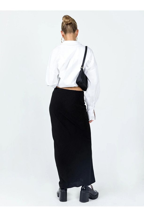 Siyah Maxi Basic Etek - 8