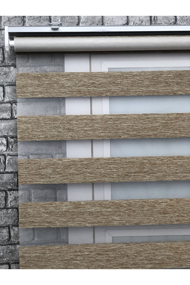 Bambu Zebra Perde Sütlü Kahve - 4