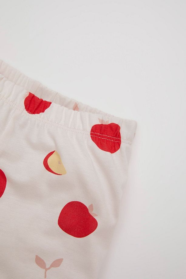 Kız Bebek Pijama Takımı Meyve Desenli Penye Kısa Kollu Üst Şort C0970a524hs - 5