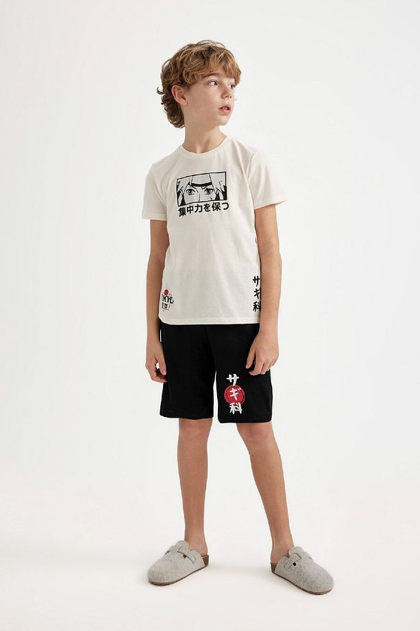 Erkek Çocuk Pijama Takımı Baskılı Kısa Kollu Üst Şort C2781a824sm - 2