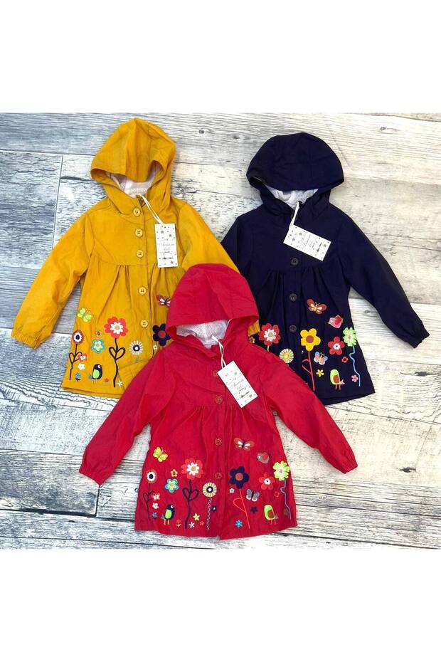 Çiçek nakışlı yağmurluk - 2