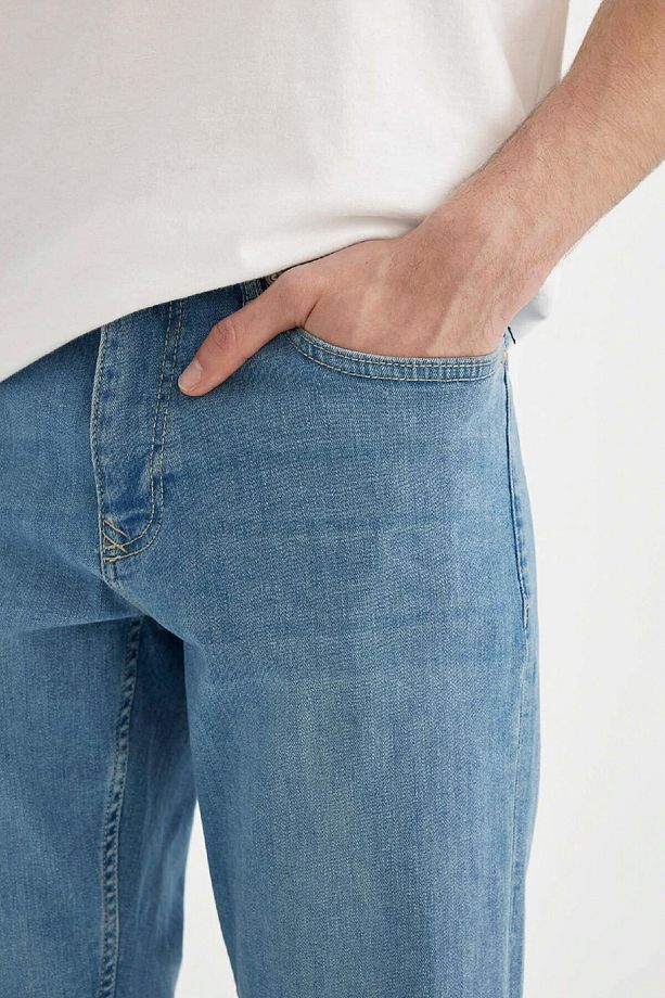 Slim Fit Dar Kesim Jean Bermuda Şort C2692ax24sm - 5
