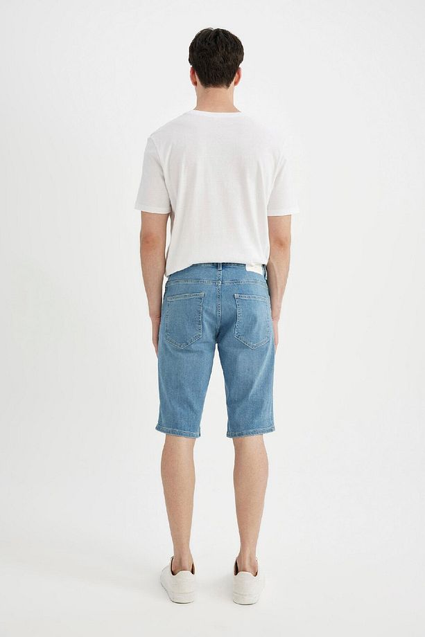 Slim Fit Dar Kesim Jean Bermuda Şort C2692ax24sm - 6