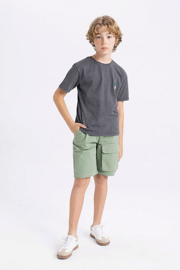Erkek Çocuk Kargo Fit Gabardin Şort C3528a824sm - 2