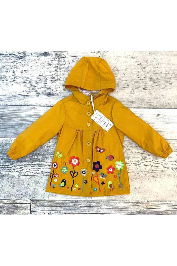 Çiçek nakışlı yağmurluk - 1
