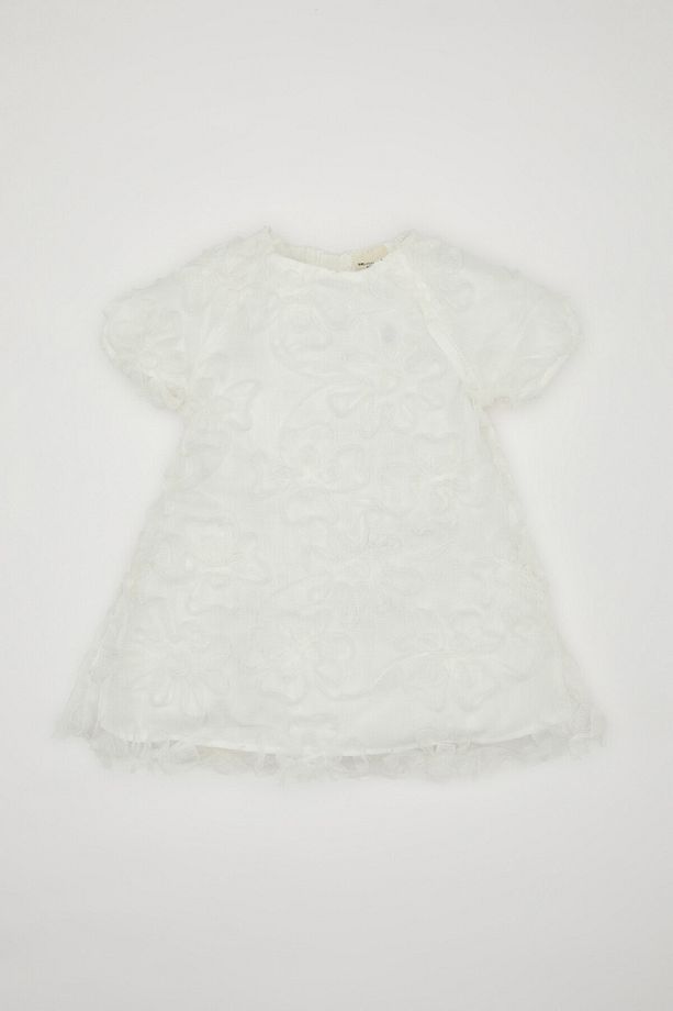 Kız Bebek Kısa Kollu Yazlık Tül Elbise C2399a524sm - 1