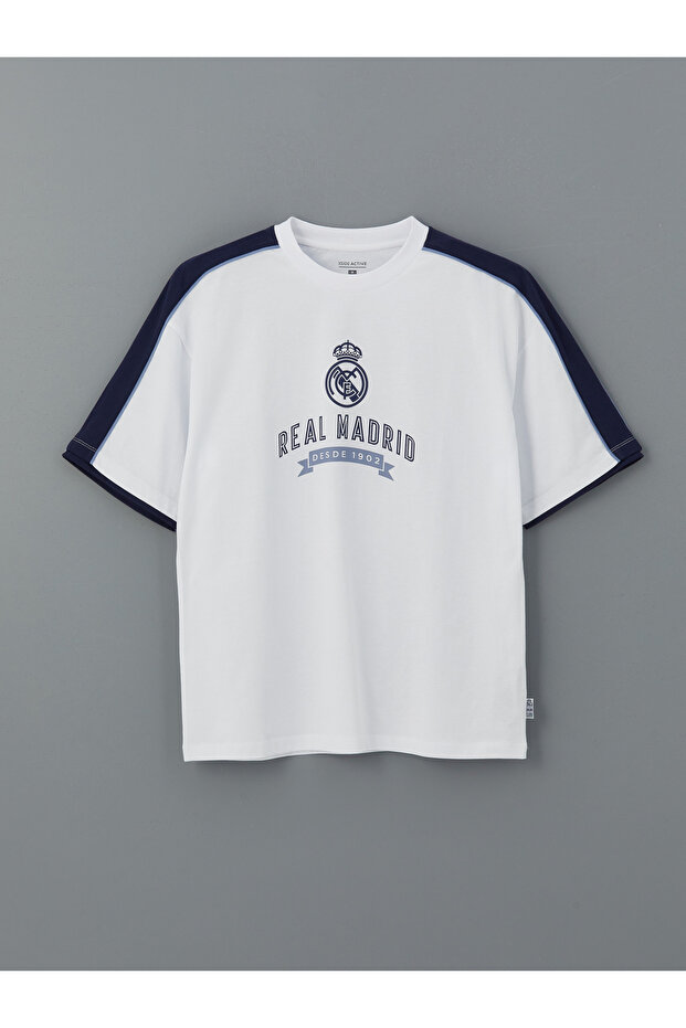 Crew Neck Real Madrid Printed Men's Fan T-Shirt
