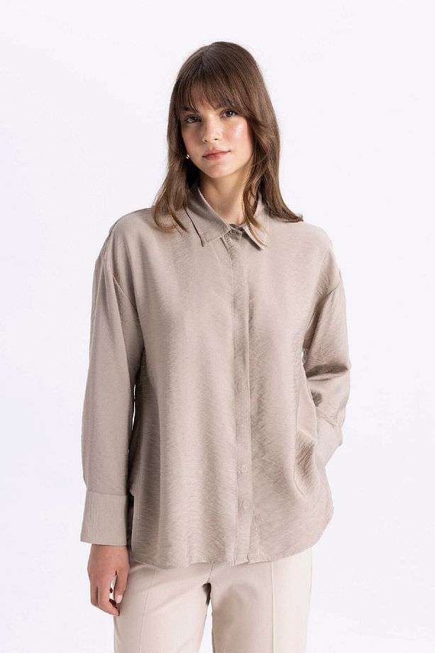 Relax Fit Uzun Kollu Gömlek Tunik B9833AX24SM - 4