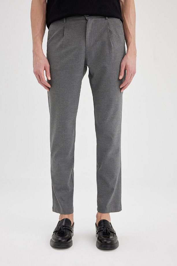 Yazlık Kumaş Pileli Pantolon Tailored Regular Fit Normal Kesim Basic Düz Cepli Düz Paça A7273ax24sp - 3