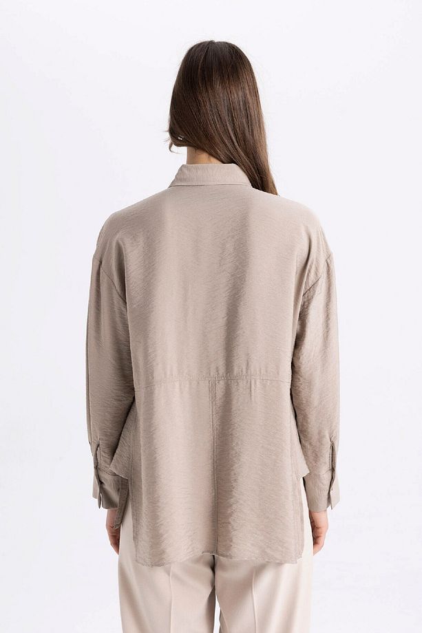 Relax Fit Uzun Kollu Gömlek Tunik B9833AX24SM - 7