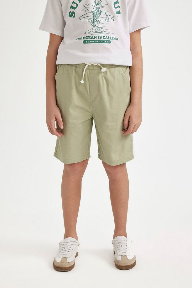 Erkek Çocuk Basic Düz Beli Lastikli Cepli Gabardin Şort C2956a824sm - 3