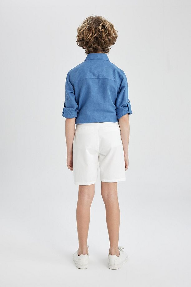 Erkek Çocuk Cepli Basic Düz Gabardin Şort C2955a824sm - 5
