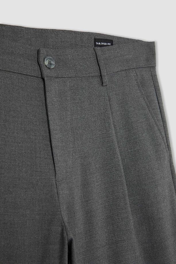Yazlık Kumaş Pileli Pantolon Tailored Regular Fit Normal Kesim Basic Düz Cepli Düz Paça A7273ax24sp - 7