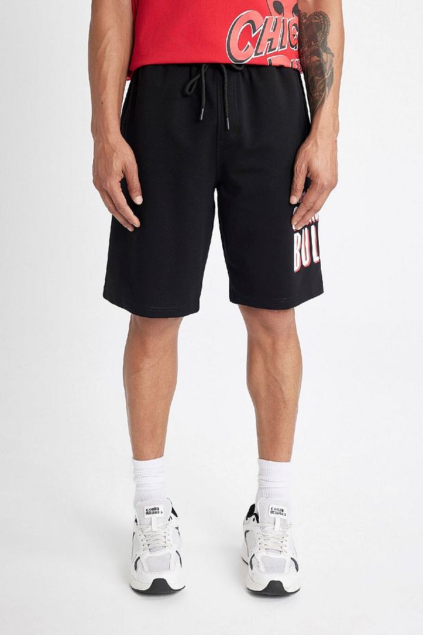 DeFactoFit NBA Chicago Bulls Standart Fit Kısa Paça Şort C4462AX24HS - 5