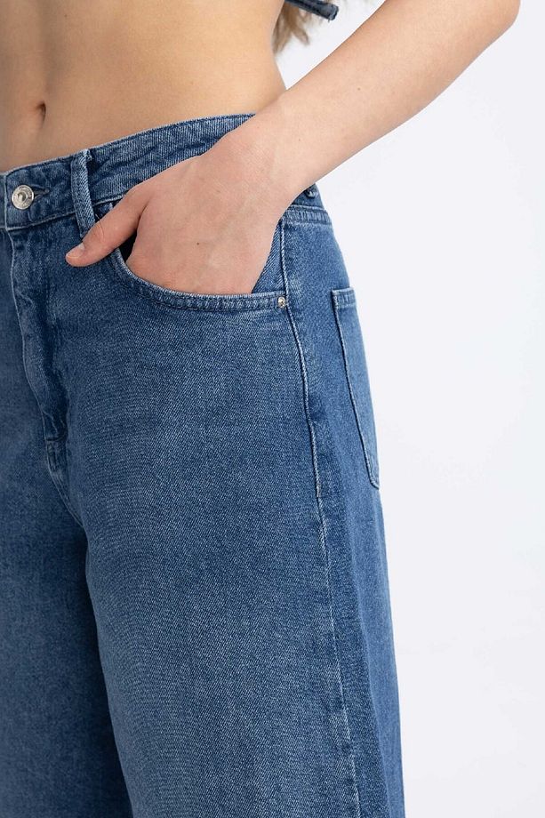 Yüksek Bel Bermuda Jean Şort C4111ax24sp - 6