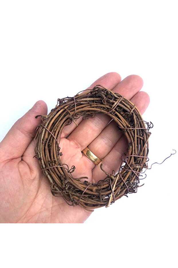 Doğal Mini Çelenk, 8 Cm 3 Adet - 2