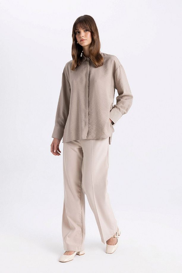 Relax Fit Uzun Kollu Gömlek Tunik B9833AX24SM - 2
