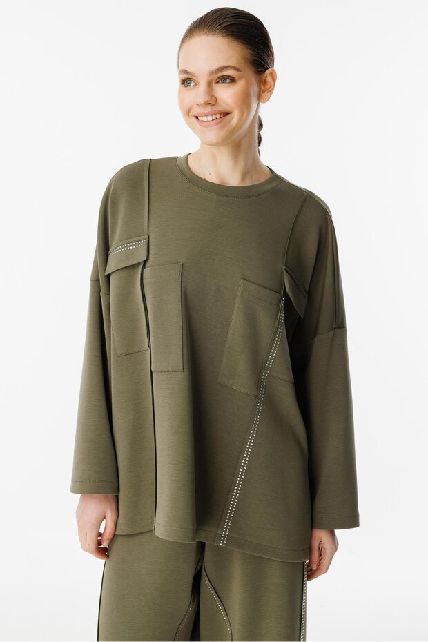 Cep Detaylı Takım Haki - 5