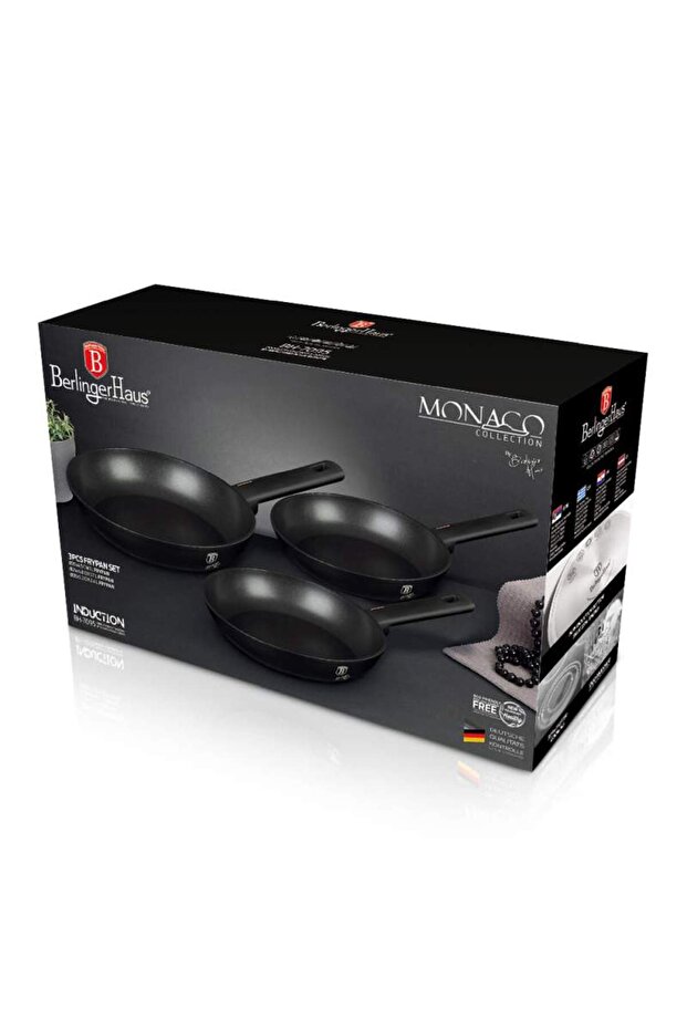Monaco Collection 3-Piece Titanium Surface Pan Set - 8
