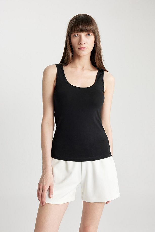 Regular Fit Pamuklu Basic Düz Siyah Iç Atlet-fall In Love R9041az24au - 4