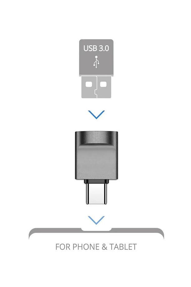 Tüm Type-c Cihazlara Uyumlu Type-c To Usb 3.0 Veri Aktarımı Macbook Flash Bellek Mouse Çevirici - 2