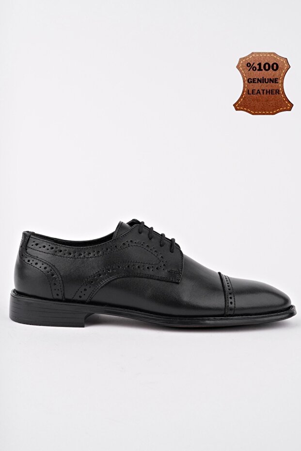 Pankov Genuine Leather Classic Casual Orthopedic Lace-Up Men's Shoes