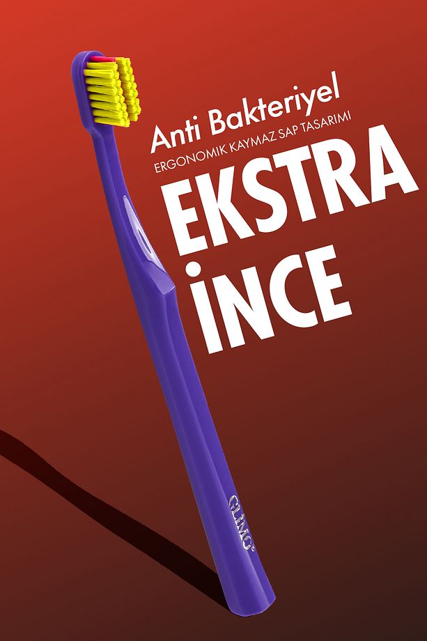 Ortodontik Diş Fırçası 4000 | Fda Onaylı,bpa Içermez,diş Teli Temizliği | 0,12 Mm Fırça Kılı, Mor - 2