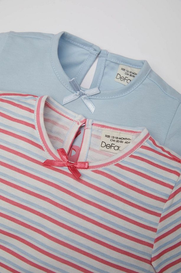 Kız Bebek 4'lü Pijama Takımı Baskılı Kısa Kollu Penye Üst Şort C3485a524hs - 4
