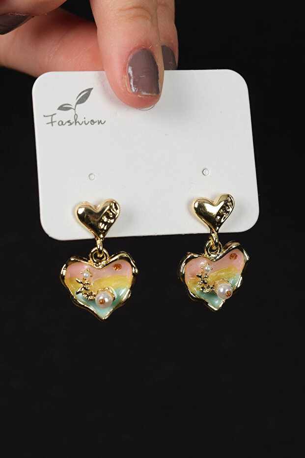 KADIN MİNELİ ÇELİK KÜPE - 1