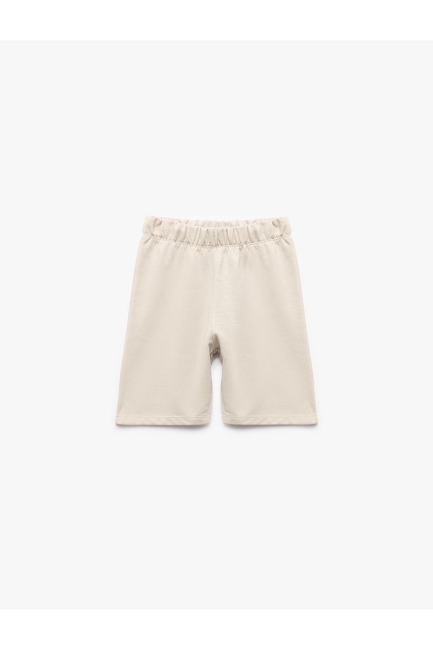 Pamuklu Beli Lastikli Basic Şort - 1