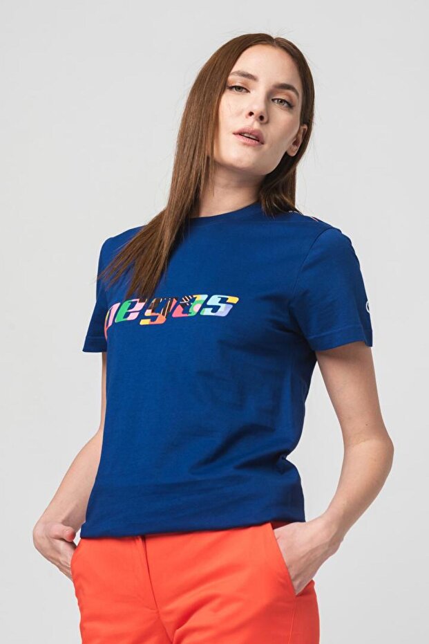 Regular Cotton T-Shirt Multicolor Pegas Logo - 4